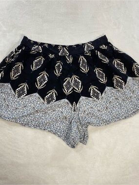 Abercrombie & Fitch Mixed Print Lounge Shorts Black White Brown Size Small